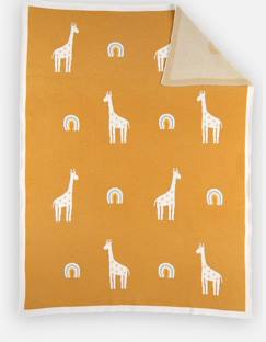 Couverture tricot - NOUKIE'S - Tiga, Stegi & Ops - Jaune - 75 x 100 cm - Coton bio  - vertbaudet enfant
