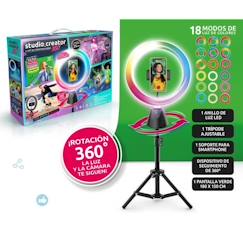 Kit de création vidéo avec rotation 360° et anneau lumineux LED multicolore - Canal Toys  - vertbaudet enfant