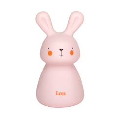 Veilleuse lapin « LOU » de Olala®, couleur Rose – Veilleuse fille pour combattre la peur du noir [ Veilleuse rechargeable par USB ]  - vertbaudet enfant
