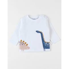 T-shirt manches longues en jersey imprimé dinosaure  - vertbaudet enfant