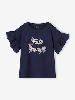 Tee-shirt romantique en coton bio fille  - vertbaudet enfant