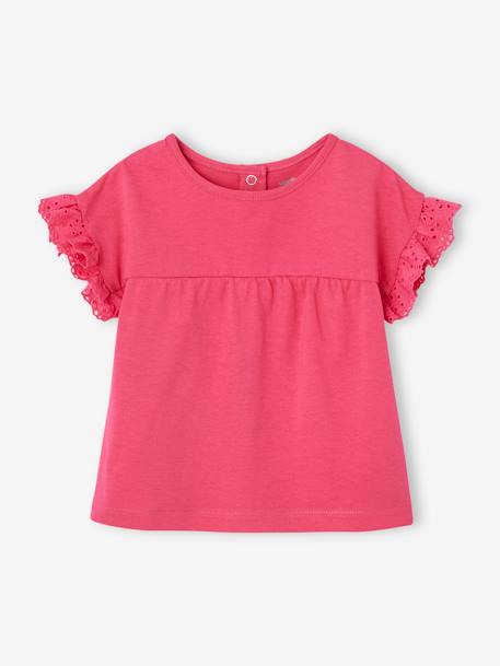 Bébé-T-shirt, sous-pull-T-shirt manches volantées personnalisable bébé coton biologique