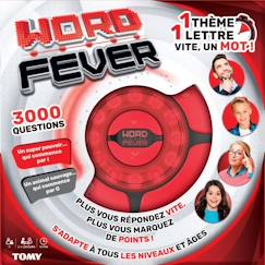 -JEU DE QUESTIONS - TOMY - Word Fever - Pour Enfant de 7 ans - Rouge et noir
