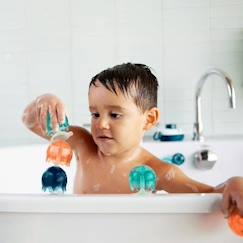 -Jouet de bain - JELLIES - 9 bulles de bain - Bleu, orange et blanc - A partir de 12 mois - Mixte