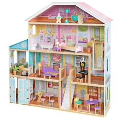 Jouet-KidKraft - Maison de poupées en bois Grand View avec 34 accessoires inclus- EZ Kraft