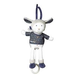 Peluche - MERLIN - Mini Musical Mouton en velours blanc - Pour bébé - Intérieur  - vertbaudet enfant