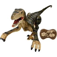 -Dinosaure de simulation télécommandé - LEXIBOOK - Velociraptor 45 cm - Mouvements articulés - Effets lumineux - Sons de rugissement