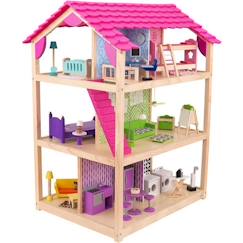KidKraft - Maison de poupées en bois So Chic avec 46 accessoires inclus  - vertbaudet enfant