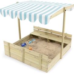 Bac à sable avec auvent bleu blanc - PLUM 25509AA108 - Jouet extérieur pour enfant  - vertbaudet enfant