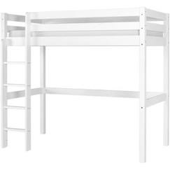 Lit mezzanine Aaron  Blanc - 90x190 cm - Bois massif certifié FSC - Sommier inclus  - vertbaudet enfant