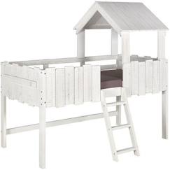 Lit cabane enfant  Donnie - Blanc - 90x190 cm - Bois massif - Avec tiroirs  - vertbaudet enfant
