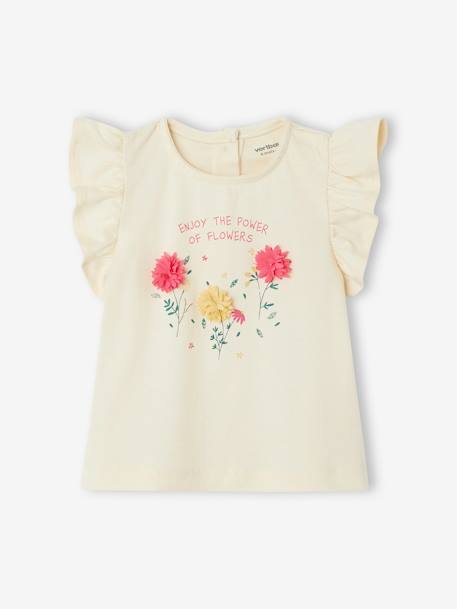 Bébé-T-shirt avec fleurs en relief bébé