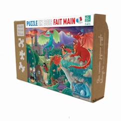 Puzzle Michele Wilson - Puzzle en bois 50 pièces DRAGONS - Multicolore  - vertbaudet enfant
