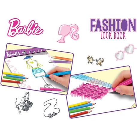 Livret de création collection de mode - Barbie sketch book fashion look - LISCIANI ROSE 4 - vertbaudet enfant 