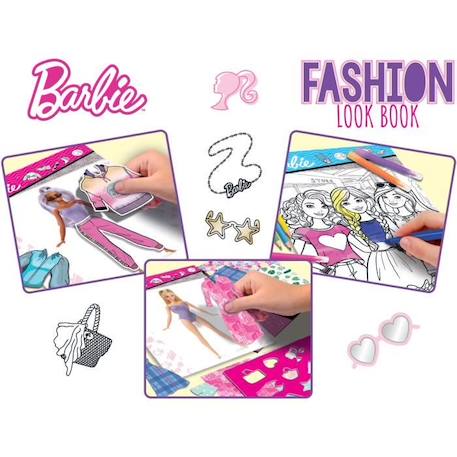 Livret de création collection de mode - Barbie sketch book fashion look - LISCIANI ROSE 2 - vertbaudet enfant 