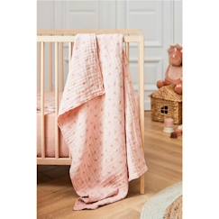 Couverture en mousseline de coton - NOUKIE'S - Popsie, Gigi & Louli - Rose - 75 x 100 cm - Bébé  - vertbaudet enfant