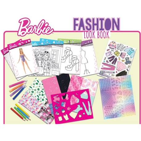 Livret de création collection de mode - Barbie sketch book fashion look - LISCIANI ROSE 5 - vertbaudet enfant 