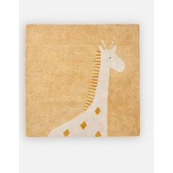 Jouet-Jeux d'imagination-Figurines, mini mondes, héros et animaux-Tapis girafe en coton bio - NOUKIE'S - Collection Tiga Stegi & Ops - 120x120 cm - Orange