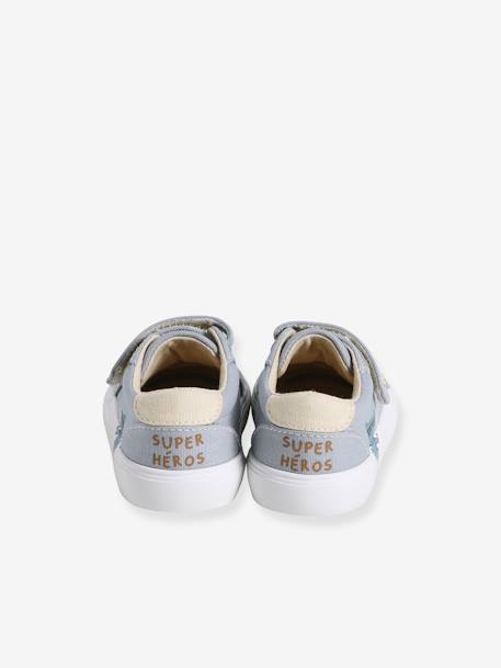 Baskets scratchées bébé en toile beige imprimé+bleu pâle 11 - vertbaudet enfant 