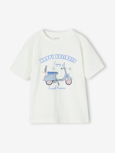 Garçon-Tee-shirt motif scooter garçon.