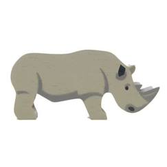 Jouet-Jeux d'imagination-Figurines, mini mondes, héros et animaux-Pack de 6 animaux en bois - Tender Leaf Toys - Rhino gris - Pour enfant de 3 ans et plus