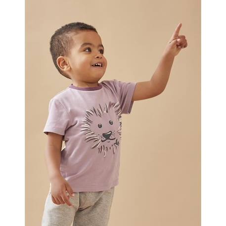 T-shirt manches courtes imprimé lion  - vertbaudet enfant