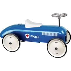 Jouet-Porteur voiture vintage Police - Vilac - Métal - Bleu - Pour enfant dès 12 mois