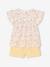 Ensemble blouse à fleurs et short en gaze de coton fille jaune pastel+vanille 4 - vertbaudet enfant 