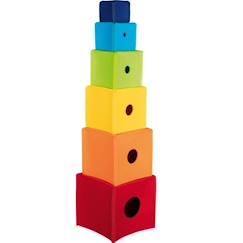 Cubes à empiler en feutrine - GOKI - Rainbow - Hauteur 62 cm - Jouet d'éveil pour enfant de 12 mois et plus  - vertbaudet enfant