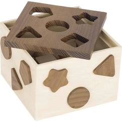 Jouet en bois - GOKI - La boîte à formes - nature - Beige et marron - Mixte - A partir de 18 mois  - vertbaudet enfant