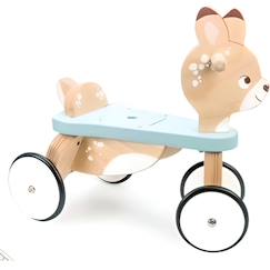 Porteur Faon en bois - LE TOY VAN - Pour enfant de 12 mois à 3 ans - 4 roues - Bleu  - vertbaudet enfant