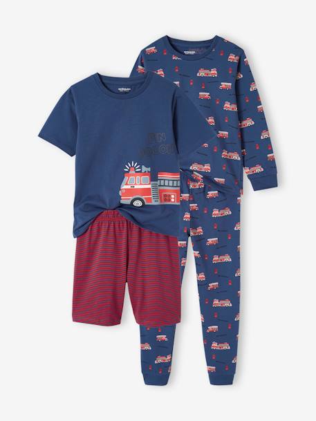 Garçon-Pyjama, surpyjama-Lot pyjama + pyjashort pompiers garçon
