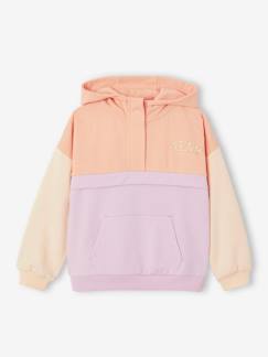 Tous nos sweats-Sweat à capuche sport colorblock fille