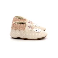 Chaussures-Chaussures fille 23-38-Chaussons-ROBEEZ Chaussons Fancy Snow beige