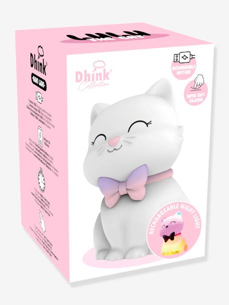 Veilleuse souple rechargeable Lulu la chatte - DHINK KONTIKI blanc 3 - vertbaudet enfant 