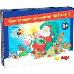 HABA - Mon Premier Calendrier de l’Avent - 24 Pièces en Bois, 24 Chapitres à lire et Décor en 3D - Calendrier Noël pour Enfants  - vertbaudet enfant