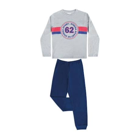 ATHENA Pyjama long col rond  Sport 62 Gris Garçon  - vertbaudet enfant