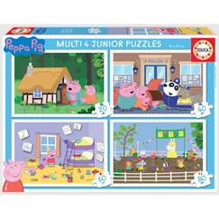 Puzzles progressifs Peppa Pig - EDUCA - MULTI 4 JUNIOR - 50 à 150 pièces - Pour enfants de 3 ans et plus  - vertbaudet enfant