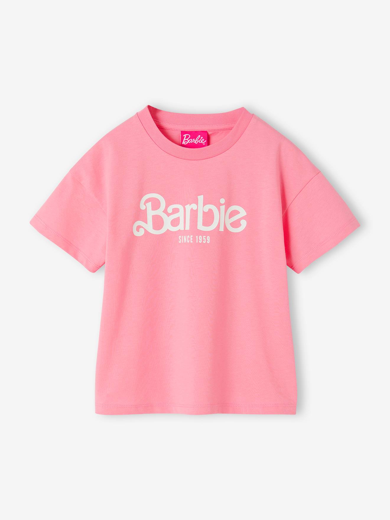 Tee-shirt fille Barbie rose bonbon 371