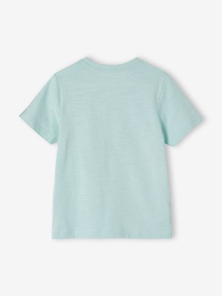 T-shirt Basics personnalisable garçon manches courtes blanc+BLEU+bordeaux+mandarine+marine+sauge+turquoise 43 - vertbaudet enfant 