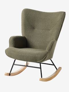 Chambre et rangement-Chambre-Chaise, tabouret, fauteuil-Fauteuil d'allaitement à bascule en tissu bouclette