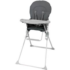 BAMBISOL Chaise haute fixe avec tablette réglable en profondeu grise  - vertbaudet enfant