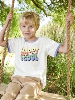 Tee-shirt motif "Happy & cool" garçon  - vertbaudet enfant