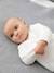 Cardigan brassière bébé en laine et coton beige chiné+blanc+rose poudré 4 - vertbaudet enfant 