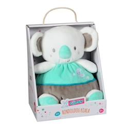 Jouet-Premier âge-Gipsy Toys - Mon Rondoudou Koala - Peluche vendue en boîte cadeau - 24 cm - Vert et Blanc