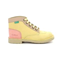 Chaussures-Chaussures fille 23-38-Boots, bottines-KICKERS Bottillons Kick Col jaune