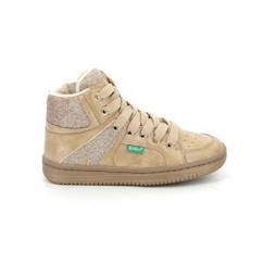 Chaussures-Chaussures fille 23-38-KICKERS Baskets hautes Lowell beige