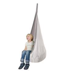 ROBA Hamac Enfant avec Coussin Gonflable 70x160cm - Chaise Suspendu pour Enfant pour Intérieur et Extérieur - Gris  - vertbaudet enfant