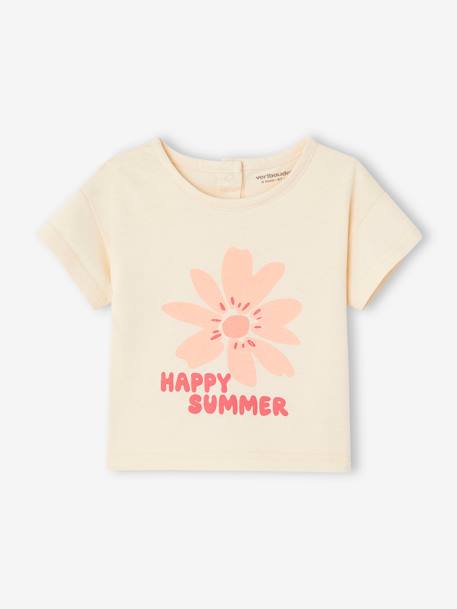Bébé-T-shirt, sous-pull-Tee-shirt " Happy summer" manches courtes bébé