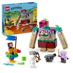 LEGO® 21257 Minecraft Legends L’Attaque du Dévoreur, Jouet de Construction de Personnage, Set avec Figurines de Héros  - vertbaudet enfant